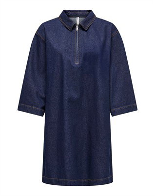 ONLMiles 3/4 Denim Kjole - Dark Blue Denim 